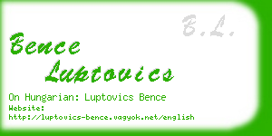 bence luptovics business card